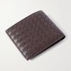 Intrecciato Leather Billfold Wallet - BK Intrecciato Leather Billfold Wallet - BK