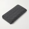 Intrecciato Leather Zip-Around Wallet - BK