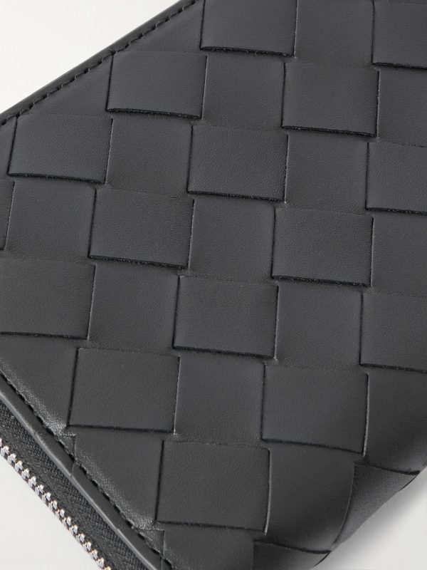 Intrecciato Leather Zip-Around Wallet - CU