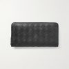 Intrecciato Leather Zip-Around Wallet