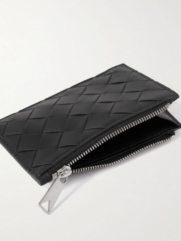 Intrecciato Leather Zipped Cardholder - E1 Intrecciato Leather Zipped Cardholder - E1