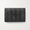 Intrecciato Leather Bifold Cardholder - BK Intrecciato Leather Bifold Cardholder - BK