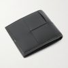 Intrecciato Leather Billfold Wallet - BK Intrecciato Leather Billfold Wallet - BK