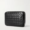 Intrecciato Leather Pouch - BK