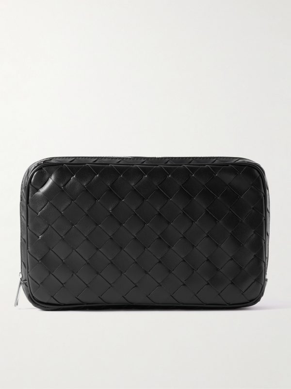 Intrecciato Leather Pouch
