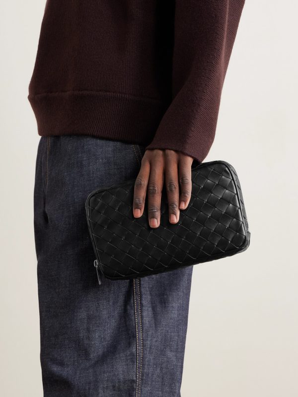 Intrecciato Leather Pouch - OU
