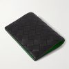 Intrecciato Leather Passport Case - BK Intrecciato Leather Passport Case - BK