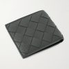 Intrecciato Full-Grain Leather Billfold Wallet - BK Intrecciato Full-Grain Leather Billfold Wallet - BK