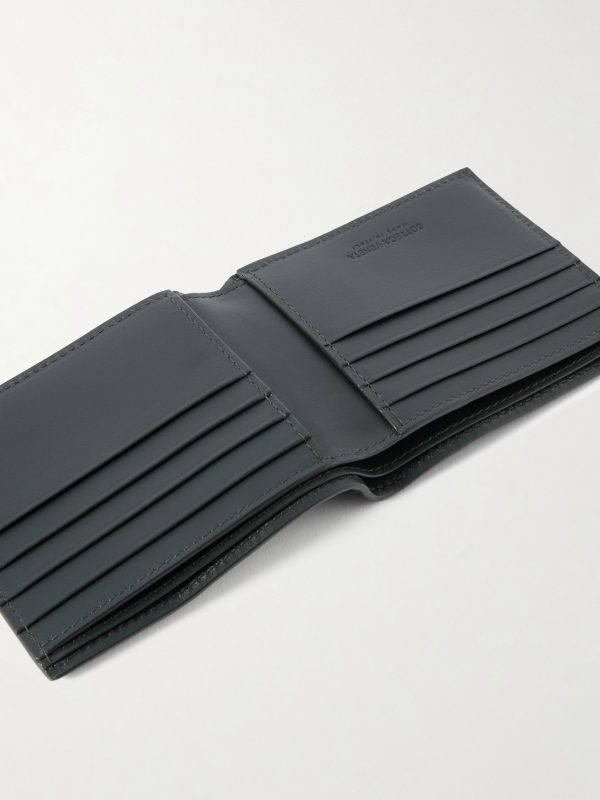 Intrecciato Full-Grain Leather Billfold Wallet - E1 Intrecciato Full-Grain Leather Billfold Wallet - E1