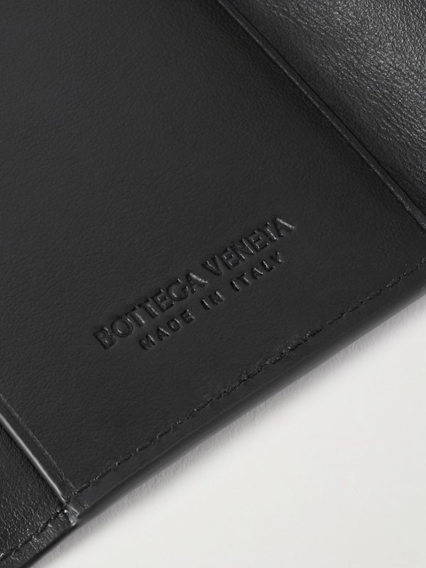 Intrecciato Leather and Silver-Tone Key Holder Case - CU