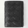 Intrecciato Leather and Silver-Tone Key Holder Case