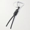 Braided Leather and Silver-Tone Keyring - BK