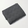 Intrecciato Leather Zip-Around Wallet - BK Intrecciato Leather Zip-Around Wallet - BK
