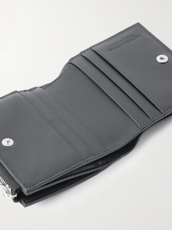 Intrecciato Leather Zip-Around Wallet - E1 Intrecciato Leather Zip-Around Wallet - E1