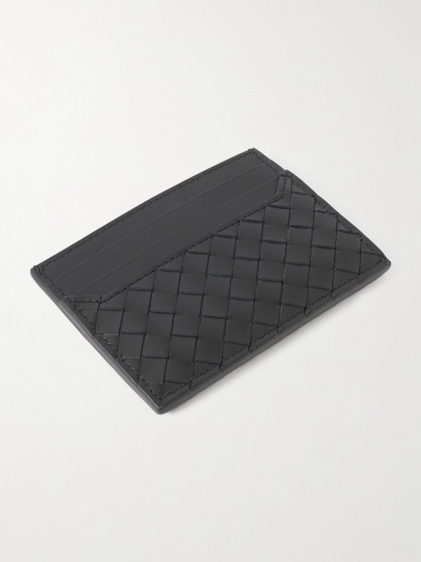 Intrecciato Leather Cardholder - BK