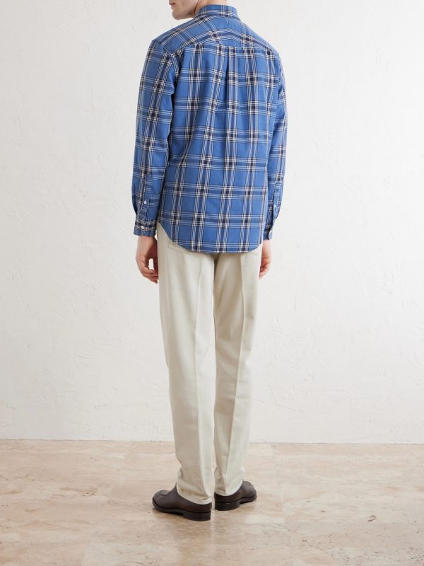 Checked Cotton Shirt - BK Checked Cotton Shirt - BK