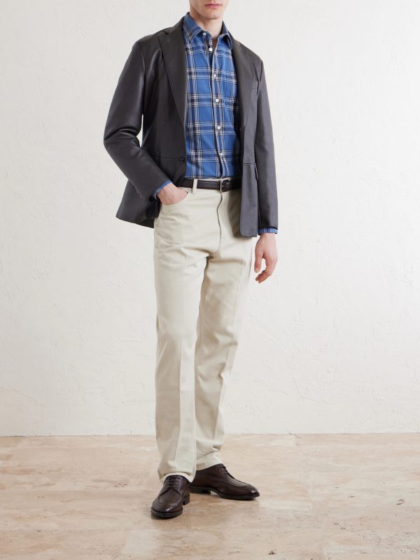 Checked Cotton Shirt - OU Checked Cotton Shirt - OU