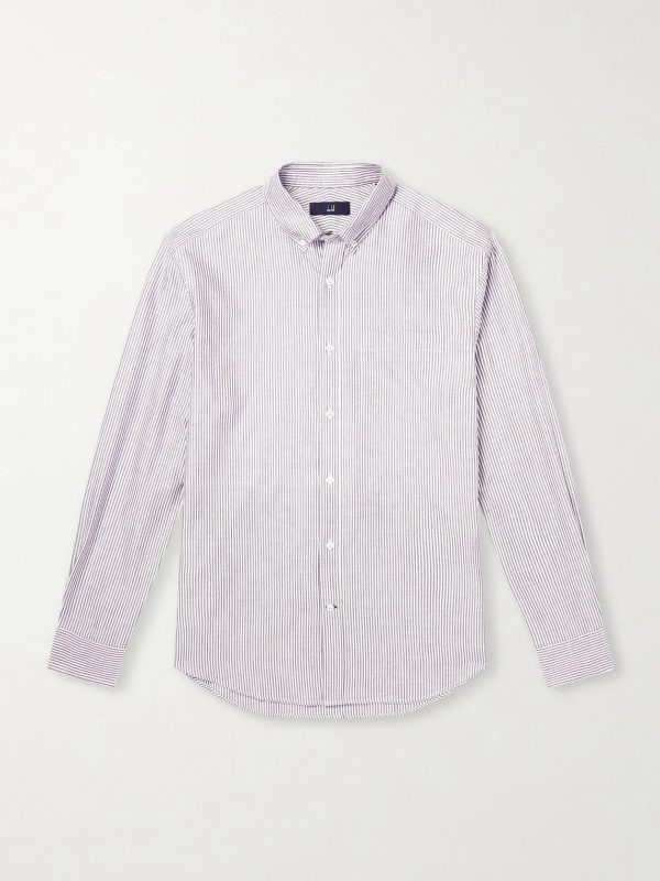 Striped Cotton and Cashmere-Blend Shirt Striped Cotton and Cashmere-Blend Shirt