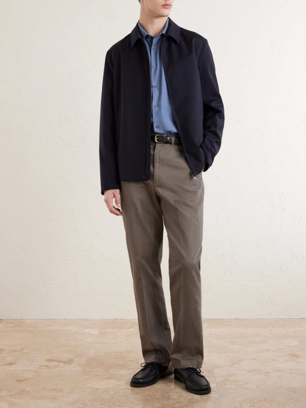 Straight-Leg Cotton-Twill Chinos - OU Straight-Leg Cotton-Twill Chinos - OU
