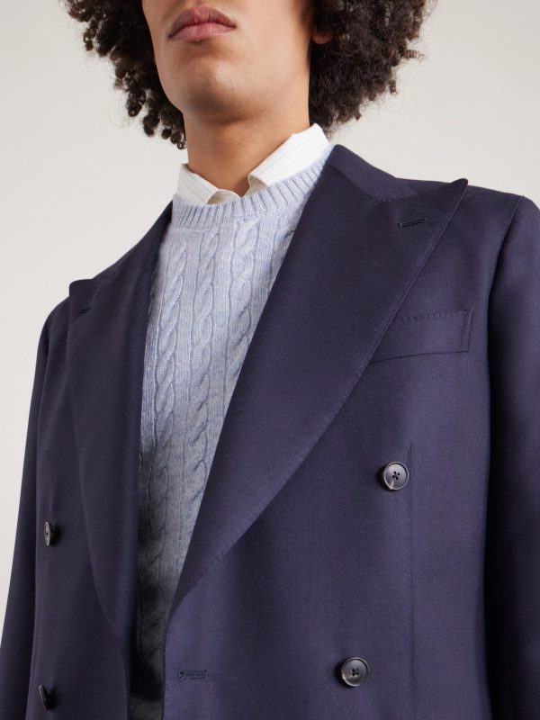 Cable-Knit Cashmere and Linen-Blend Sweater - CU