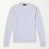 Cable-Knit Cashmere and Linen-Blend Sweater