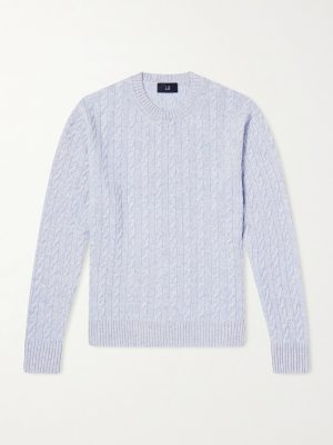 Cable-Knit Cashmere and Linen-Blend Sweater