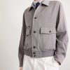 Suede-Trimmed Wool Jacket - FR Suede-Trimmed Wool Jacket - FR