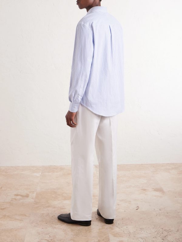 Striped Cotton-Poplin Shirt - BK