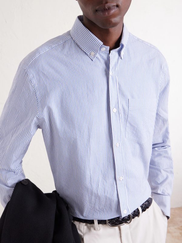 Striped Cotton-Poplin Shirt - CU