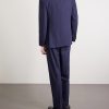Straight-Leg Pinstriped Wool Suit Trousers - BK Straight-Leg Pinstriped Wool Suit Trousers - BK