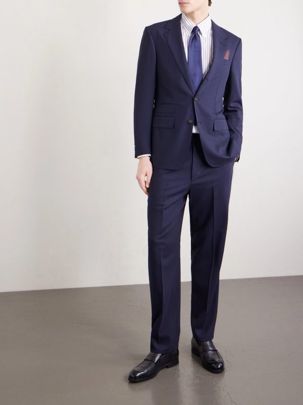 Straight-Leg Pinstriped Wool Suit Trousers - OU Straight-Leg Pinstriped Wool Suit Trousers - OU