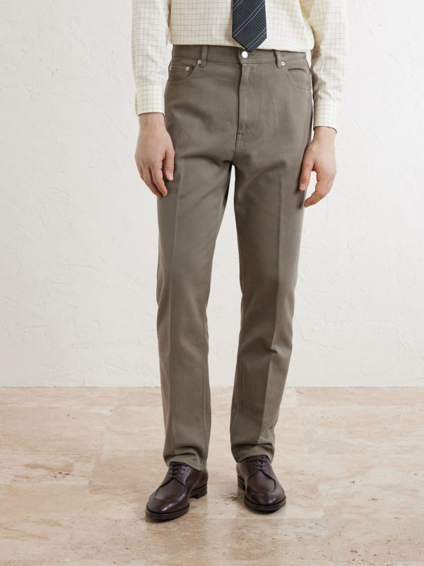 Tapered Cotton-Blend Twill Trousers - FR Tapered Cotton-Blend Twill Trousers - FR