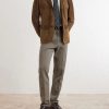 Tapered Cotton-Blend Twill Trousers - OU Tapered Cotton-Blend Twill Trousers - OU