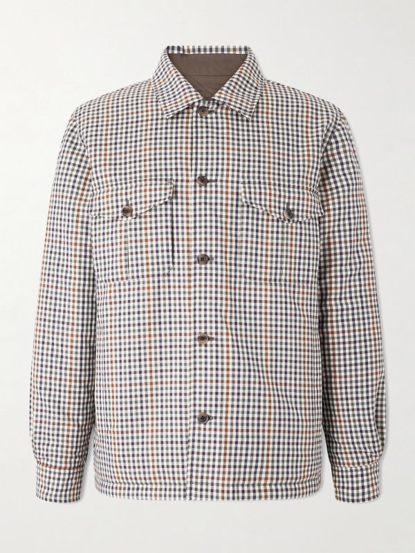 Reversible Padded Checked Wool Overshirt Reversible Padded Checked Wool Overshirt