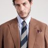9.5cm Striped Linen and Mulberry Silk-Blend Jacquard Tie - FR 9.5cm Striped Linen and Mulberry Silk-Blend Jacquard Tie - FR