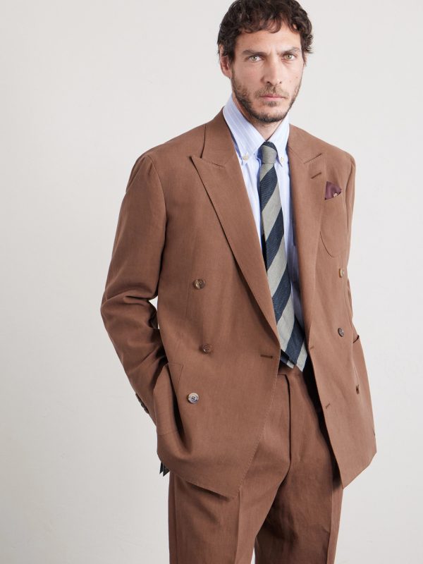 9.5cm Striped Linen and Mulberry Silk-Blend Jacquard Tie - OU 9.5cm Striped Linen and Mulberry Silk-Blend Jacquard Tie - OU