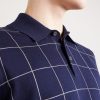 Checked Cotton and Mulberry Silk-Blend Jacquard Polo Shirt - CU Checked Cotton and Mulberry Silk-Blend Jacquard Polo Shirt - CU