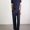 Checked Cotton and Mulberry Silk-Blend Jacquard Polo Shirt - OU Checked Cotton and Mulberry Silk-Blend Jacquard Polo Shirt - OU