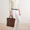 Century 33 Patina-Leather Tote Bag - OU