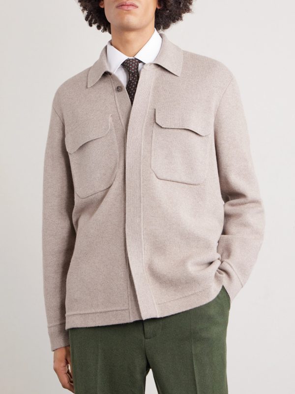 Cotton and Cashmere-Blend Overshirt - FR Cotton and Cashmere-Blend Overshirt - FR