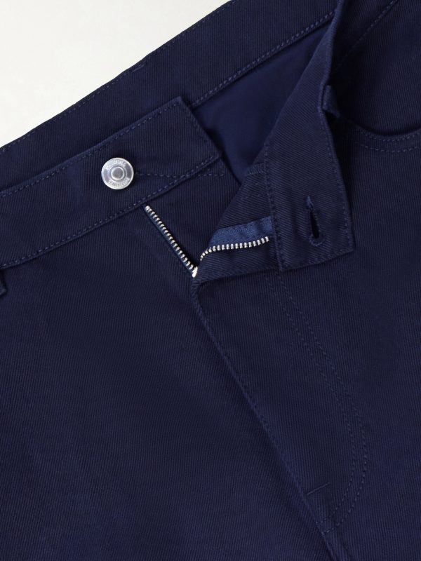 Tapered Cotton-Blend Twill Trousers - E1
