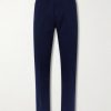 Tapered Cotton-Blend Twill Trousers