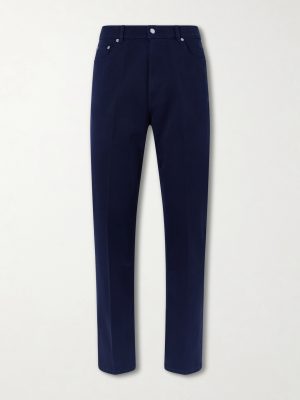 Tapered Cotton-Blend Twill Trousers Tapered Cotton-Blend Twill Trousers