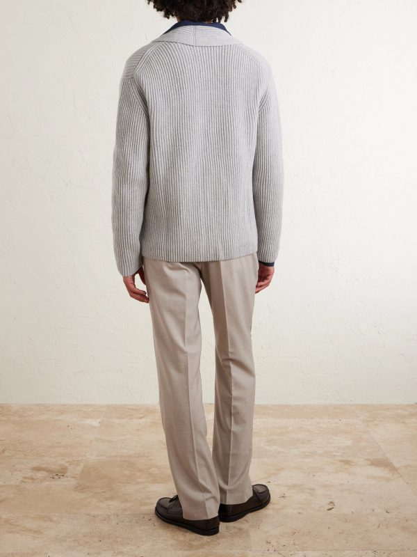 Tapered Super 130s Wool Trousers - BK Tapered Super 130s Wool Trousers - BK