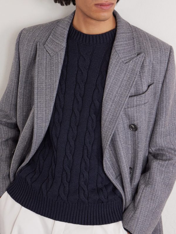 Cable-Knit Cotton Sweater - CU