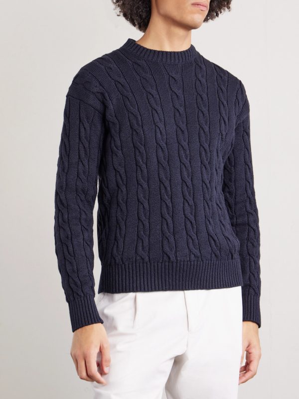 Cable-Knit Cotton Sweater - FR