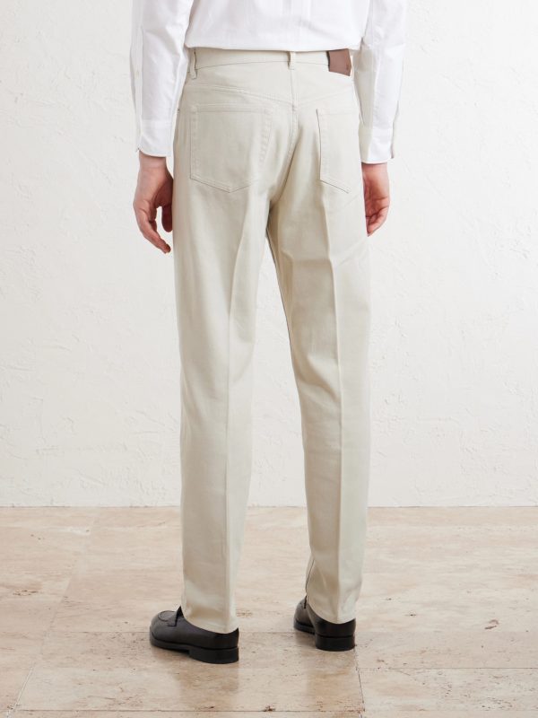 Tapered Cotton-Blend Twill Trousers - BK Tapered Cotton-Blend Twill Trousers - BK