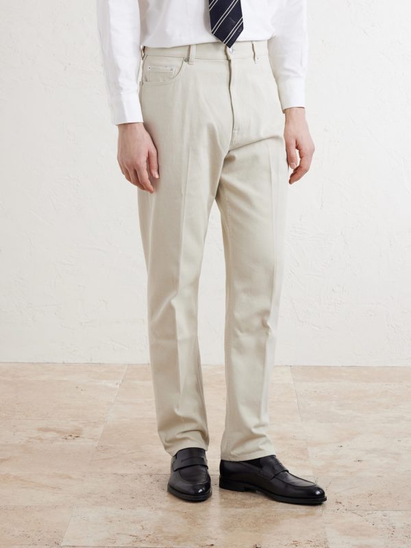 Tapered Cotton-Blend Twill Trousers - FR Tapered Cotton-Blend Twill Trousers - FR