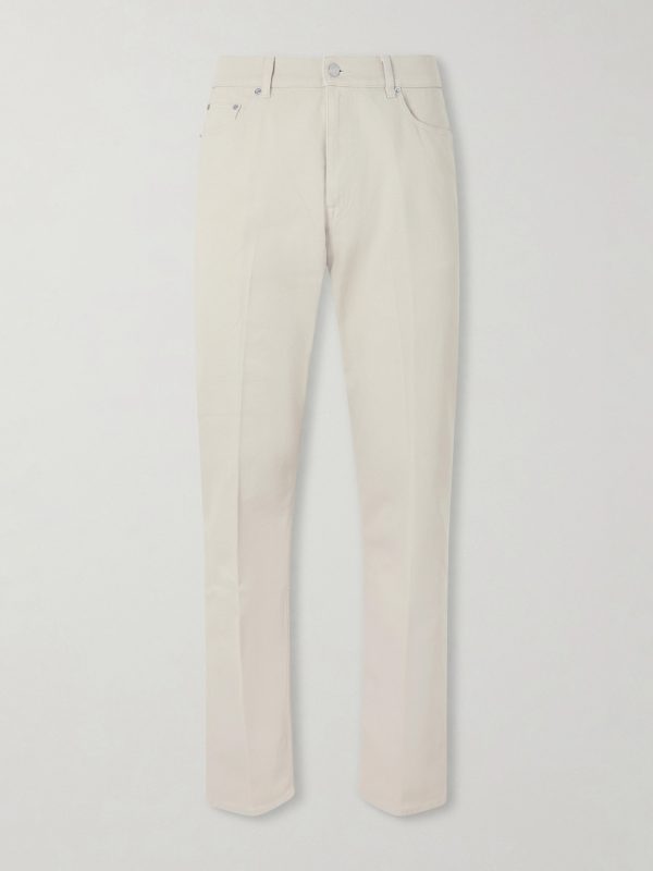Tapered Cotton-Blend Twill Trousers Tapered Cotton-Blend Twill Trousers