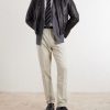 Tapered Cotton-Blend Twill Trousers - OU Tapered Cotton-Blend Twill Trousers - OU